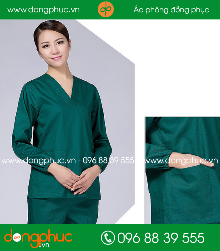 đồng phục phòng mổ màu xanh đậm